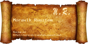 Moravik Rusztem névjegykártya